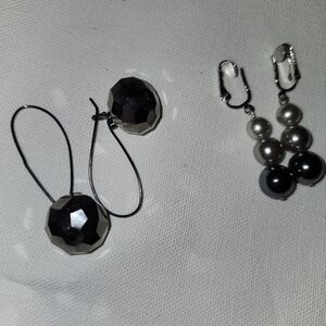 Two sets of pierced earrings